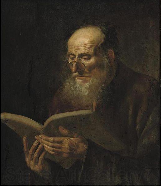 HOOGSTRATEN, Samuel van Bearded man reading Norge oil painting art